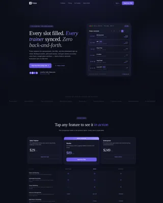 Fitness Booking & Scheduling Landing Page Template