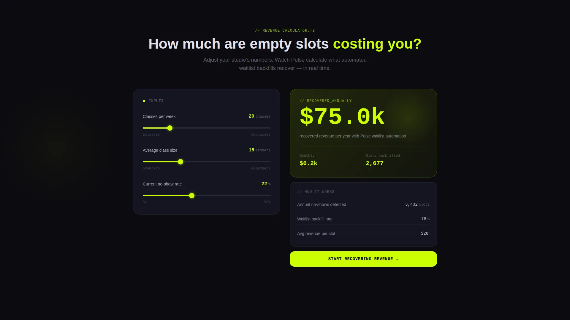 Fitness Booking Landing Page Template