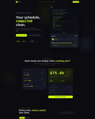 Fitness Booking Landing Page Template