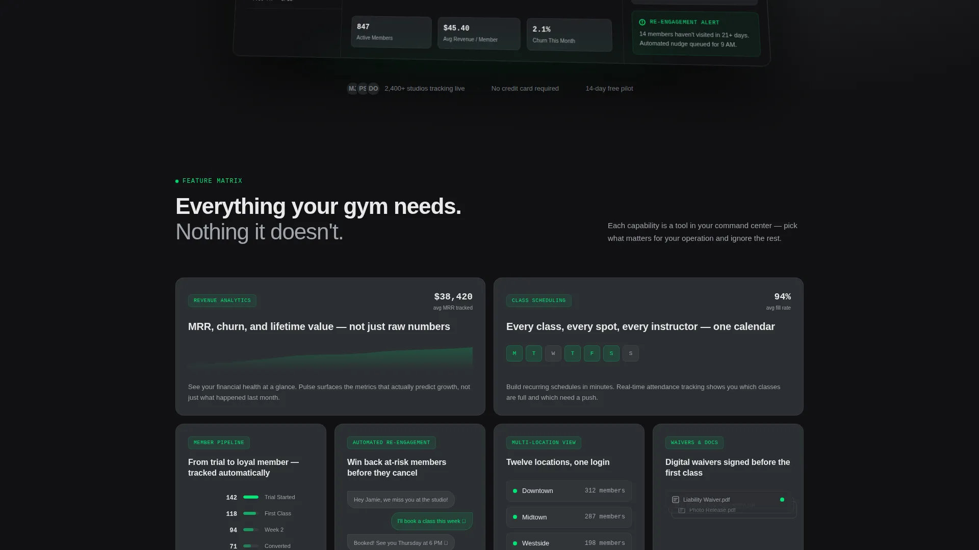 Fitness Software & SaaS Reviews Website Template