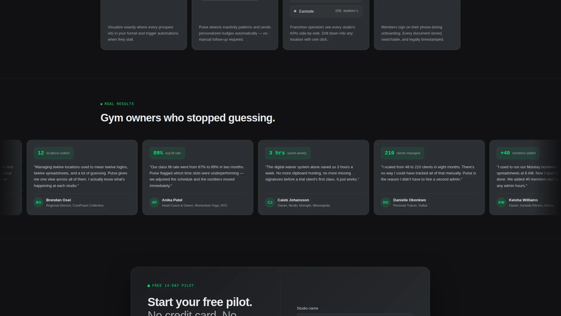Fitness Software & SaaS Reviews Website Template
