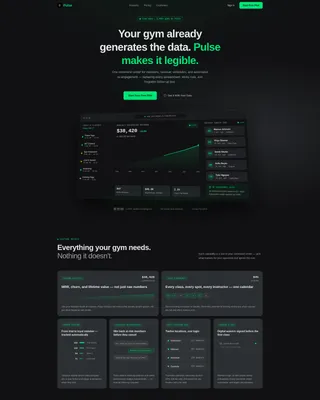 Fitness Software & SaaS Reviews Website Template