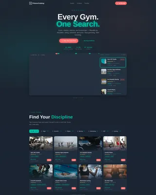 Fitness Digital Presence Directory Website Template