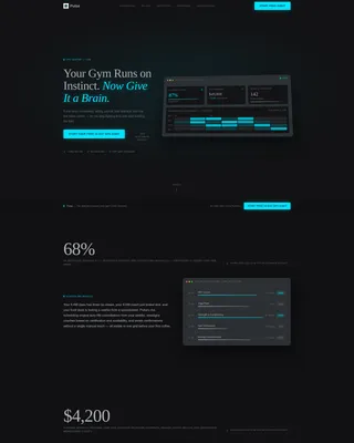Fitness ERP Landing Page Template | Gym Ops Platform