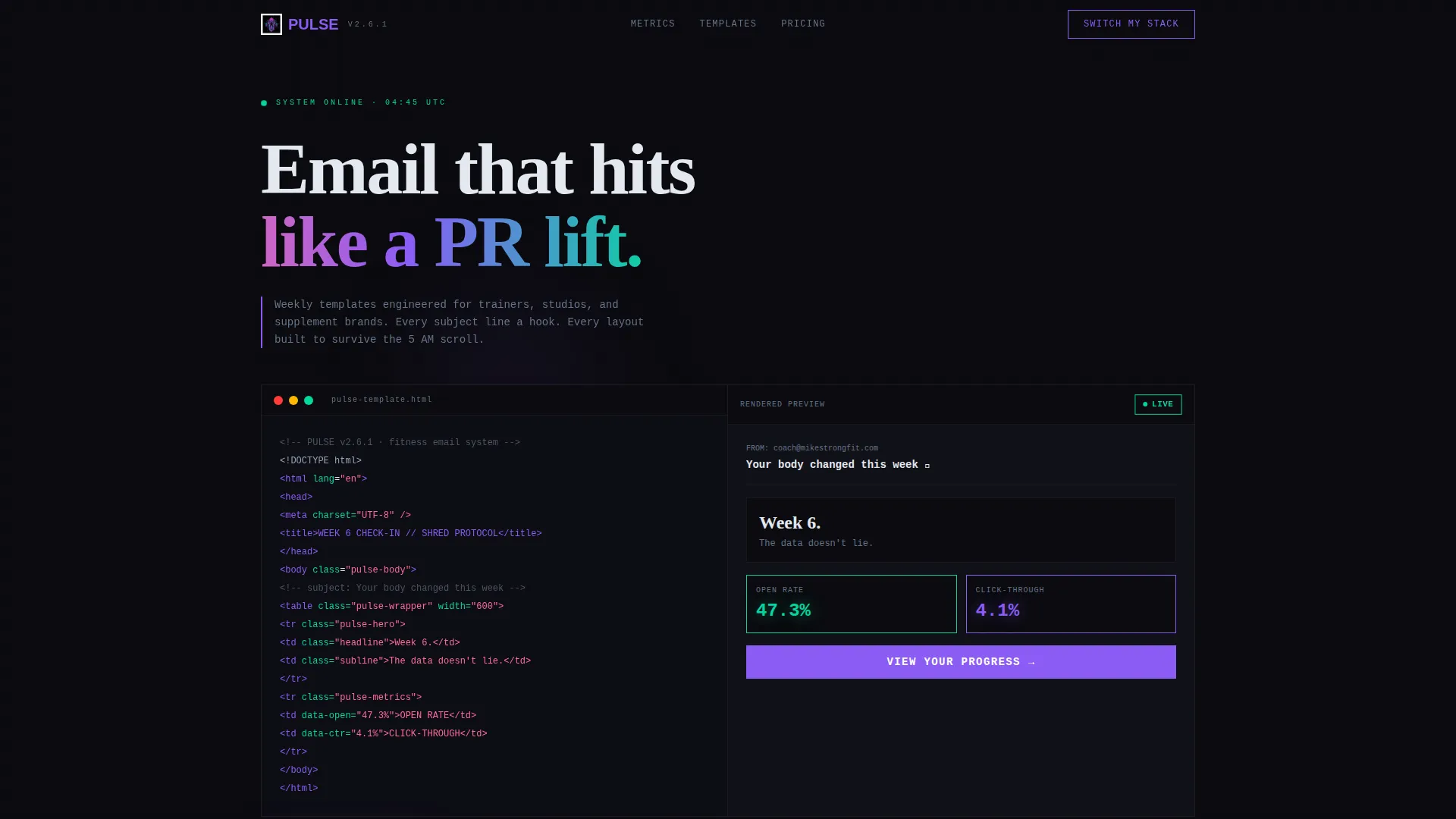 High-Converting Email Landing Page Template