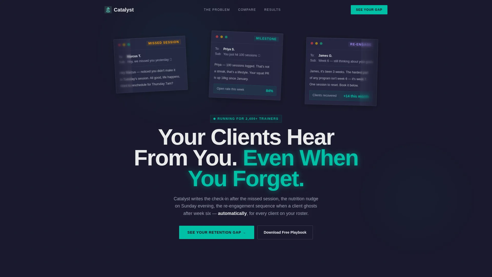 Fitness Follow-Up Email Landing Page Template