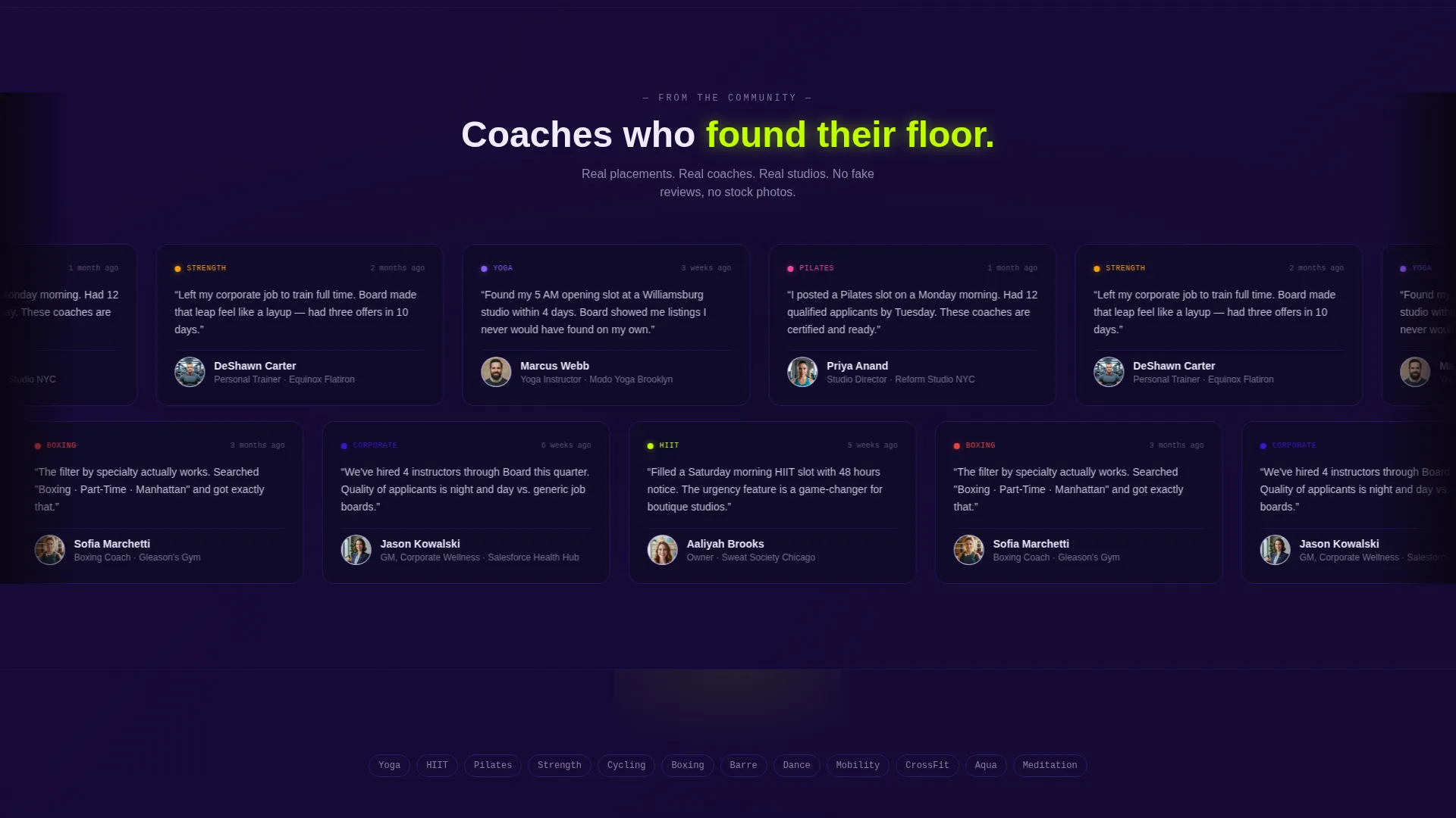 Fitness Job Board Landing Page Template