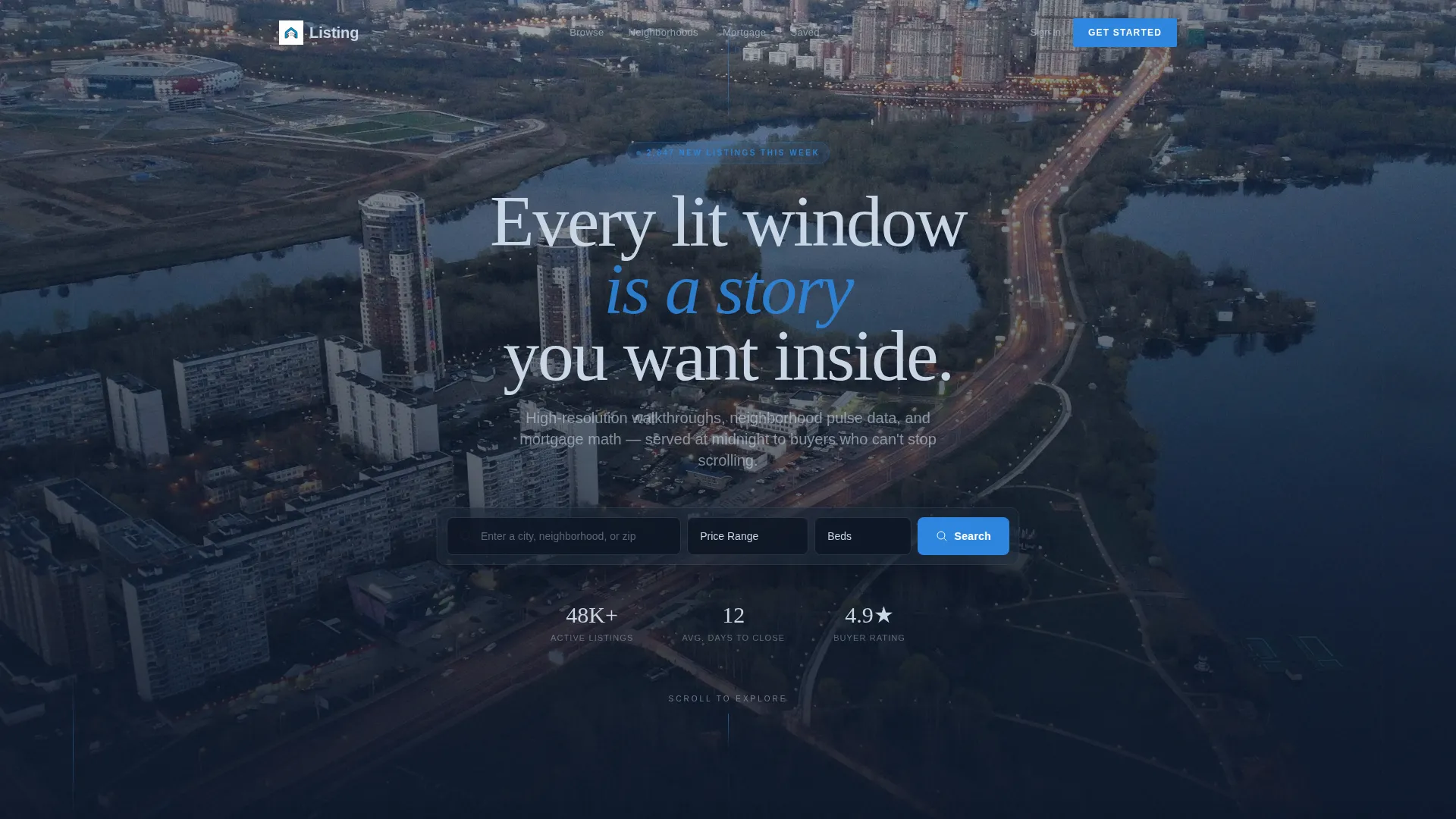 Immersive Property Landing Page Template
