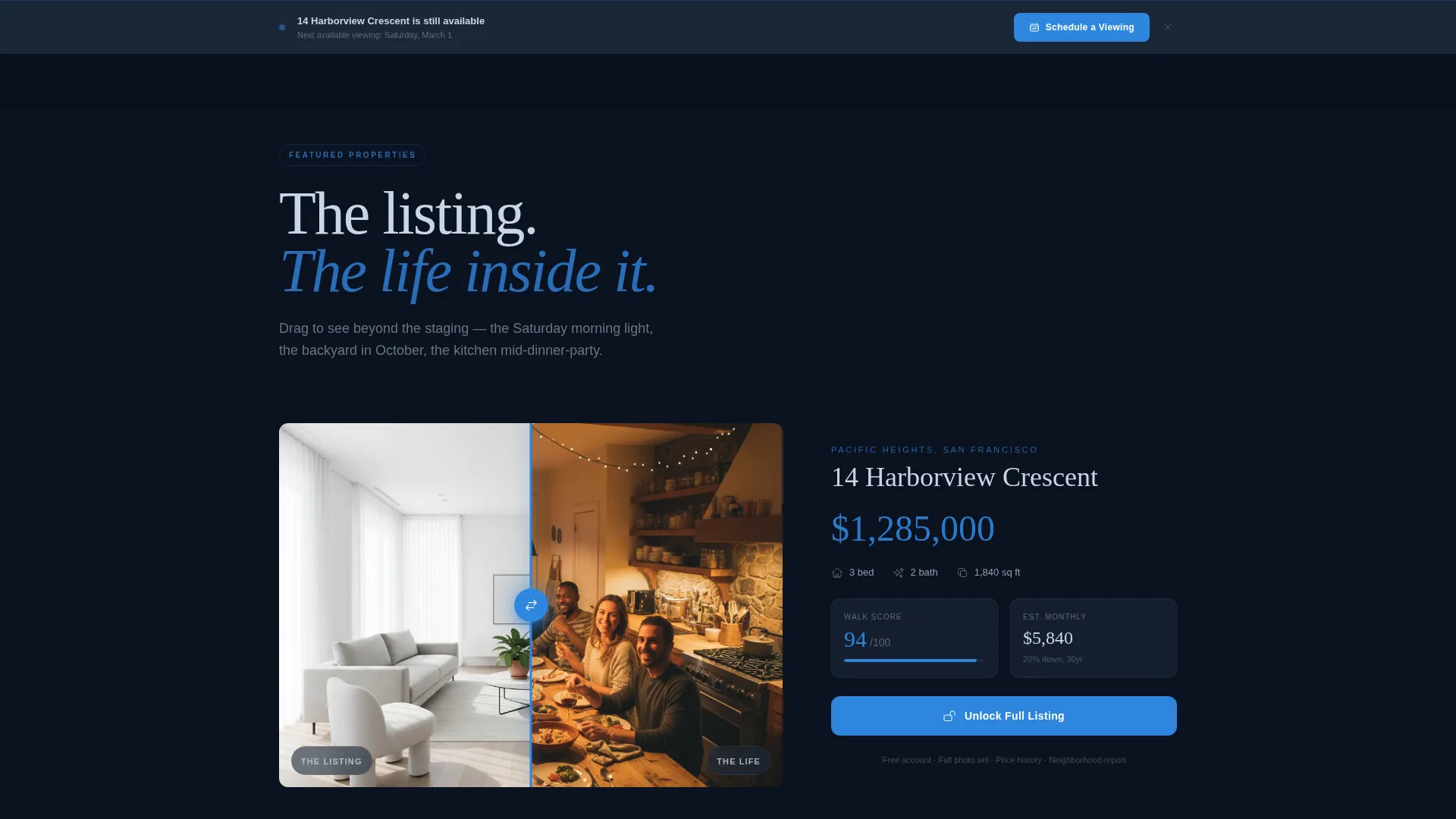 Immersive Property Landing Page Template