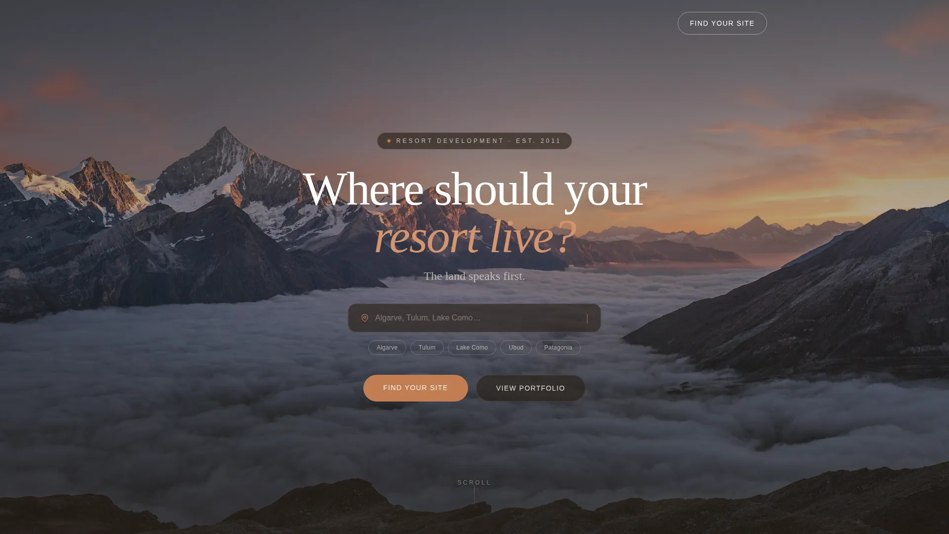 Resort Developer Landing Page Template
