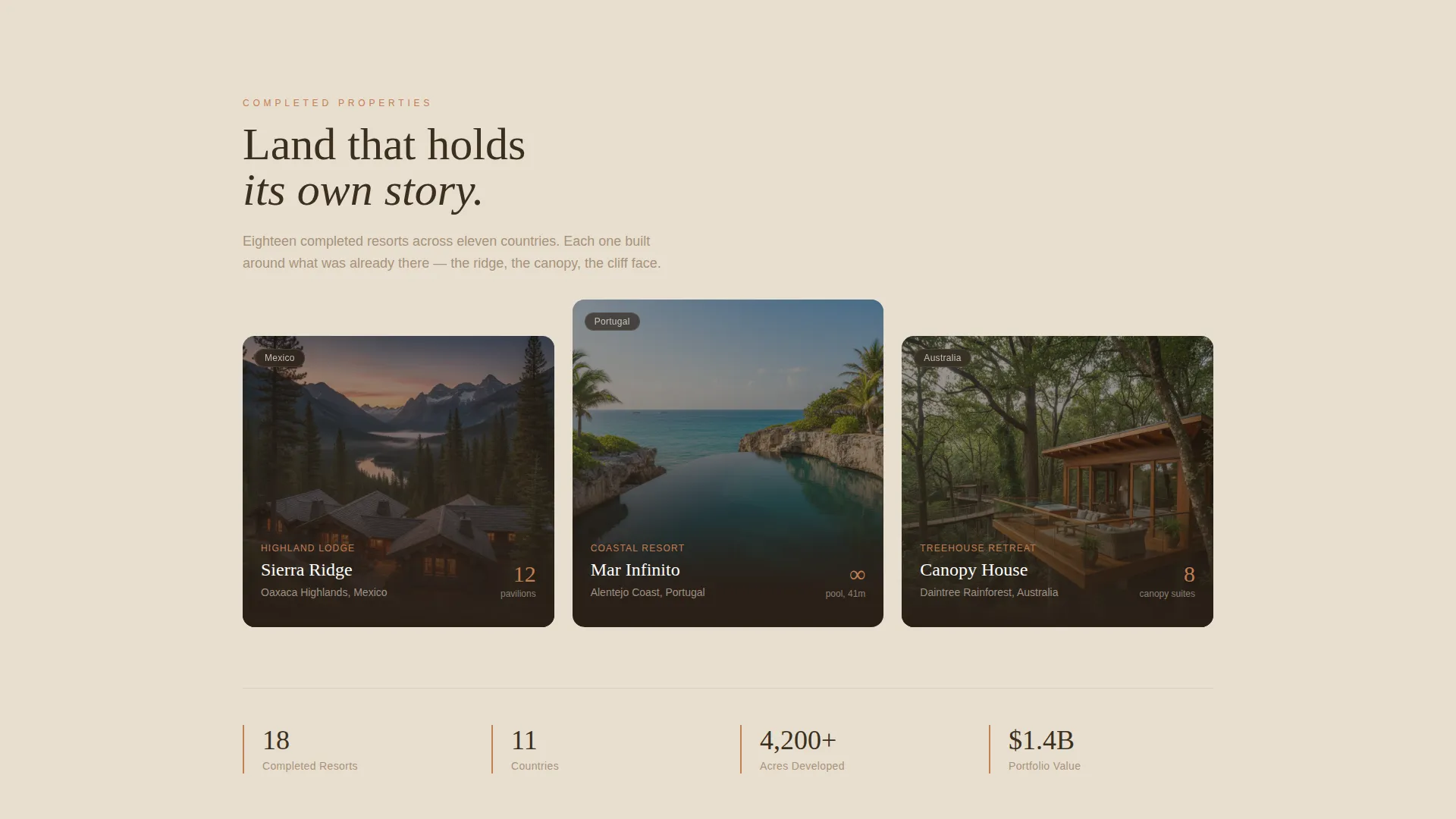 Resort Developer Landing Page Template