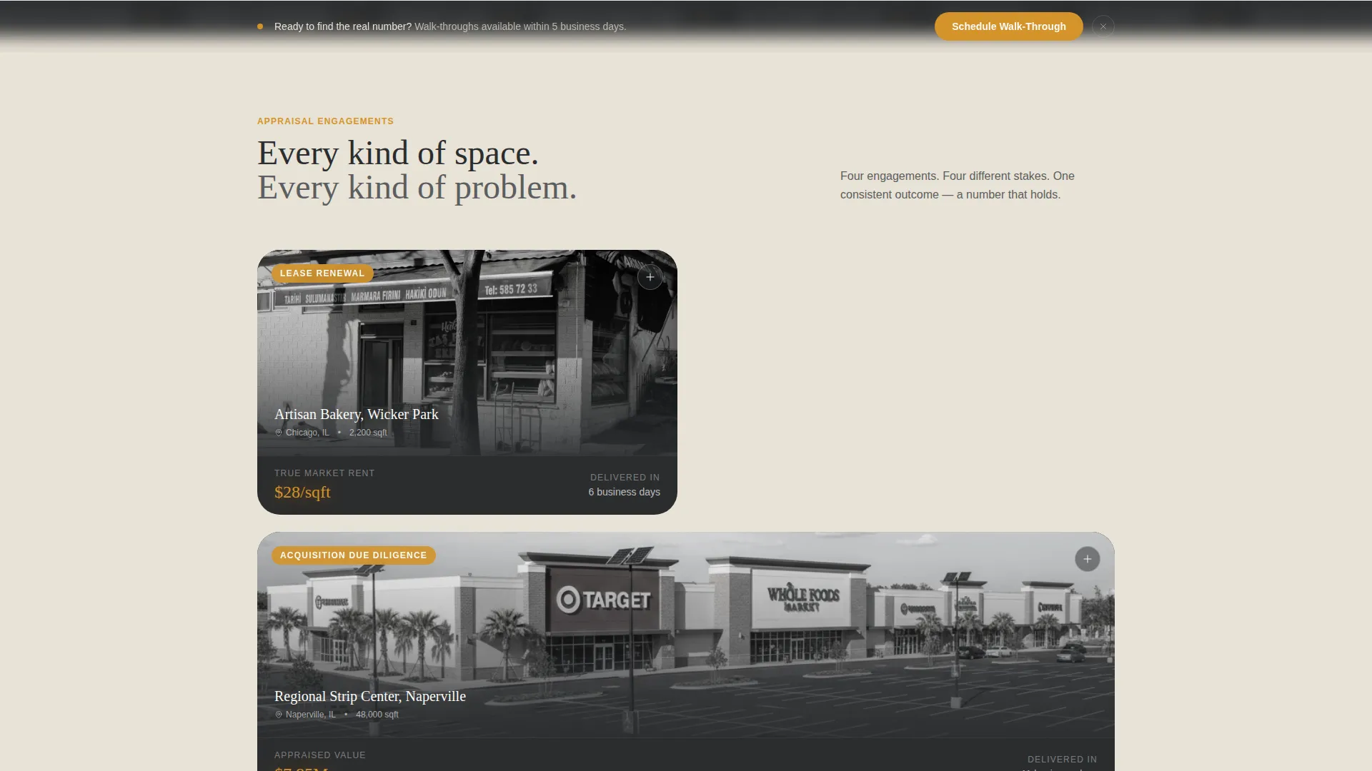 Retail Space Appraisal Service Landing Page Template