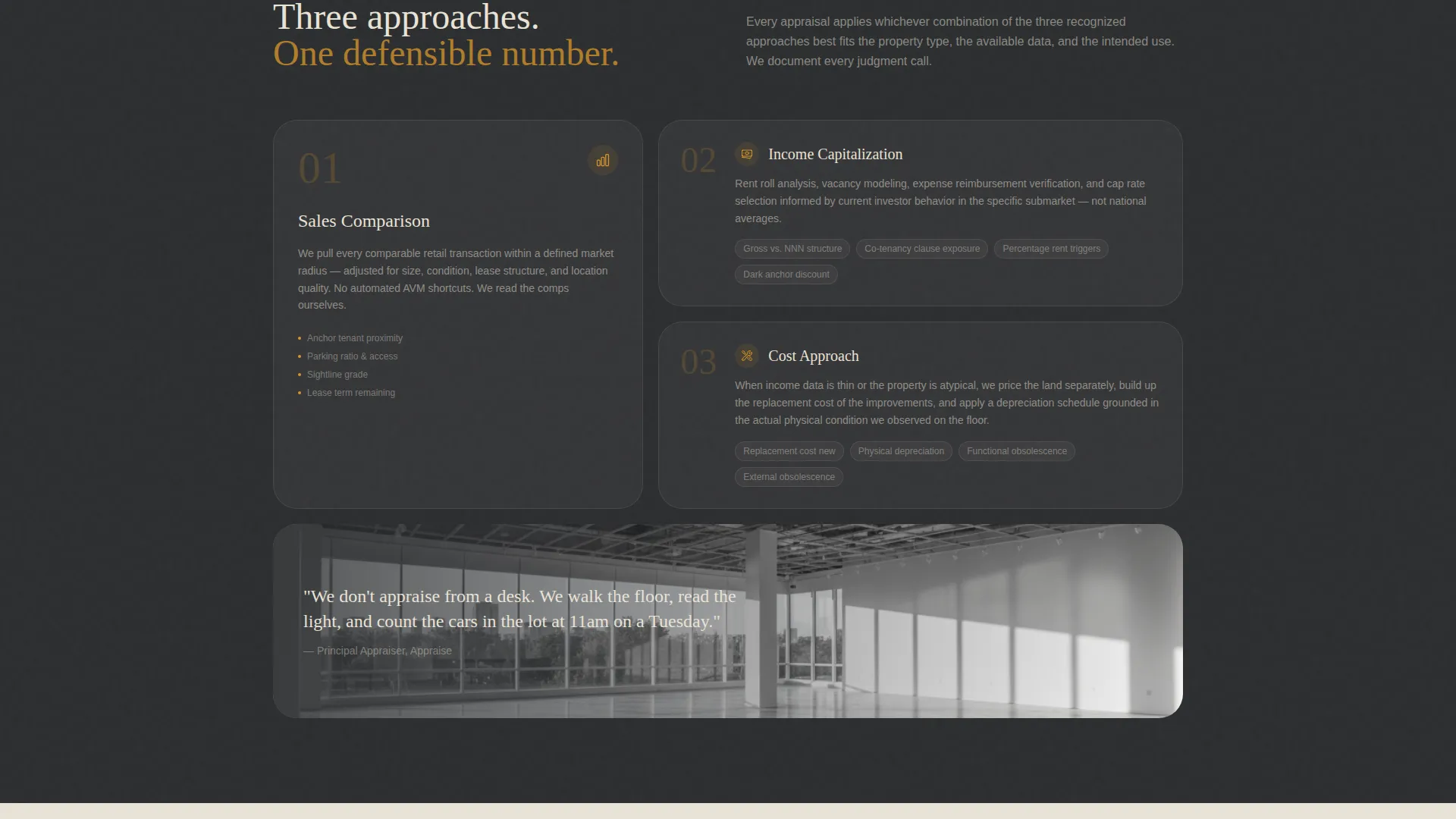 Retail Space Appraisal Service Landing Page Template