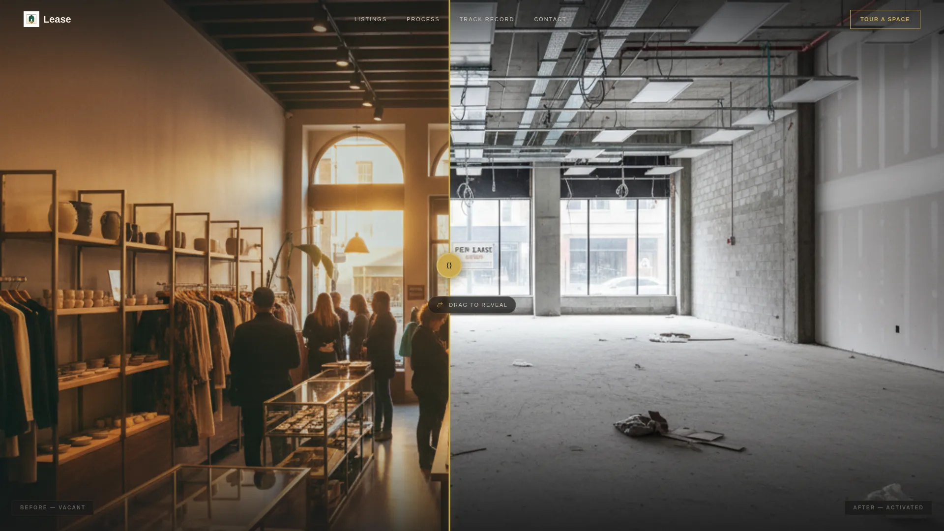Retail Space Leasing Brokerage Landing Page Template