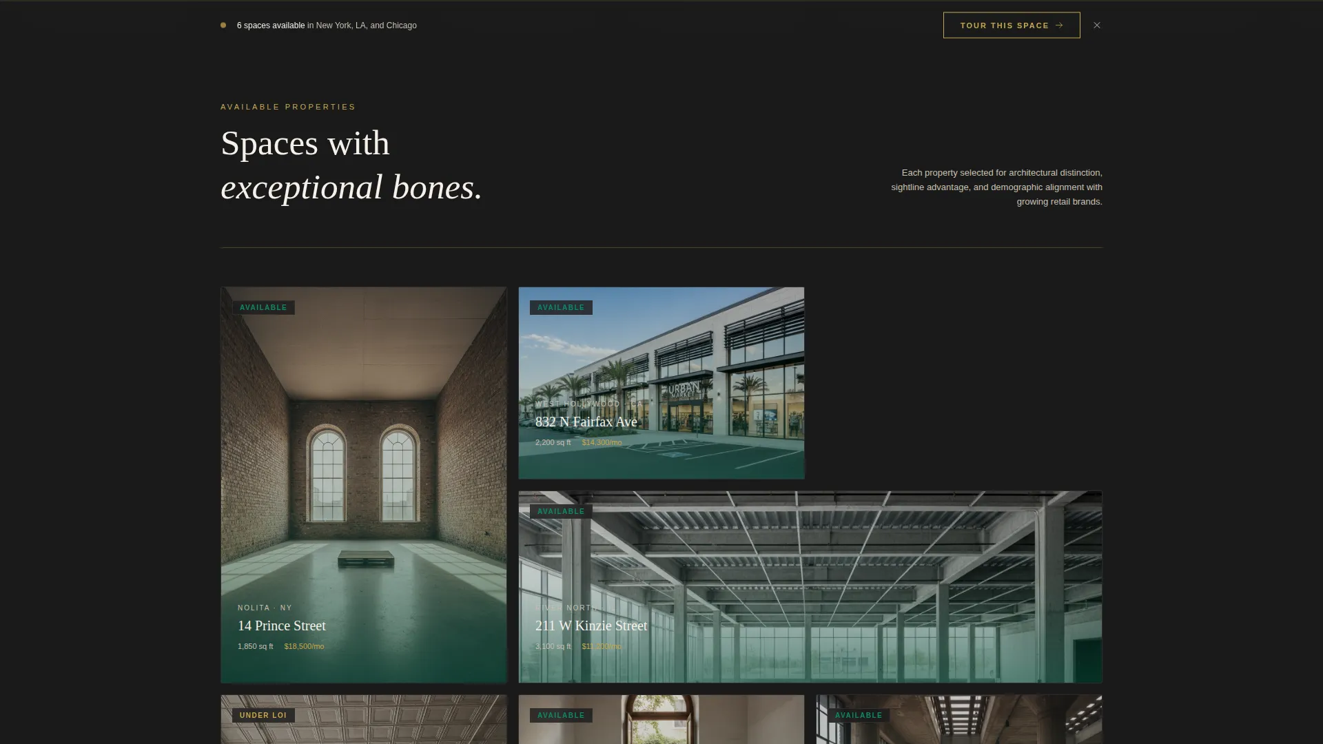 Retail Space Leasing Brokerage Landing Page Template