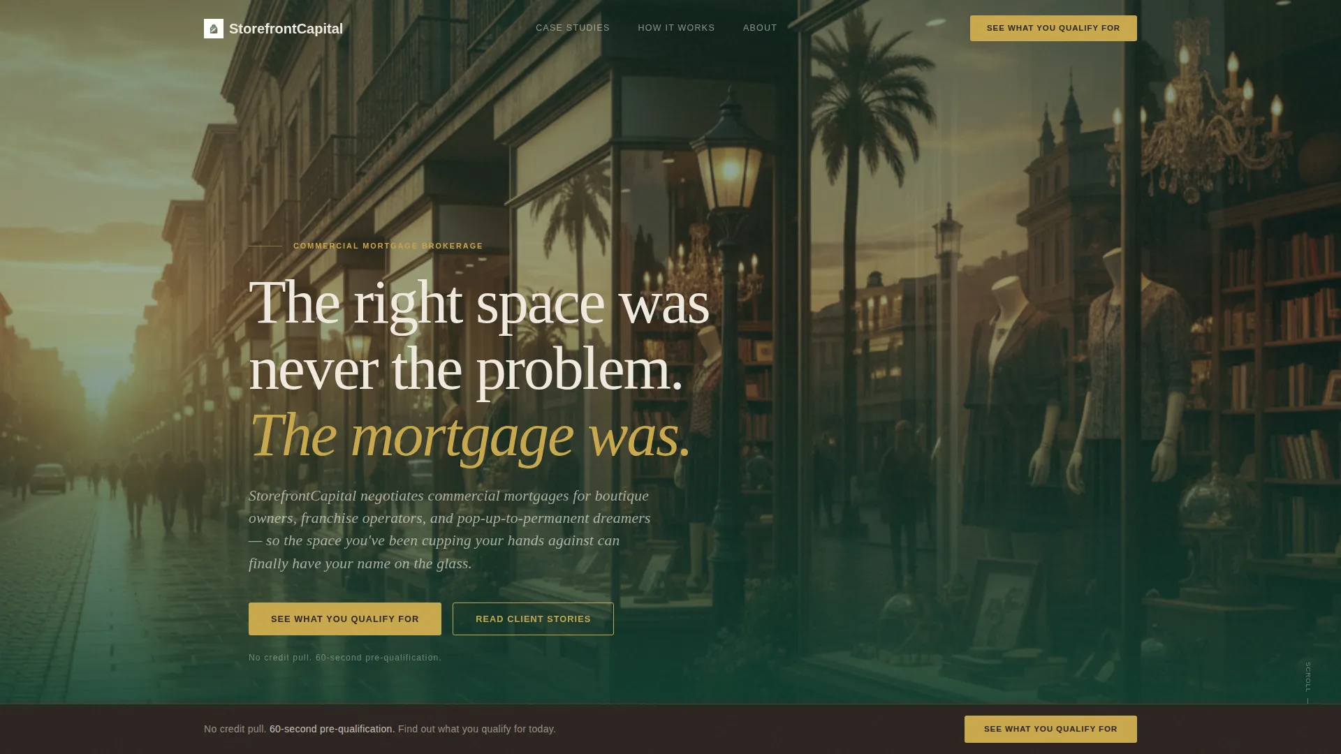 Commanding Retail Experience Landing Page Template