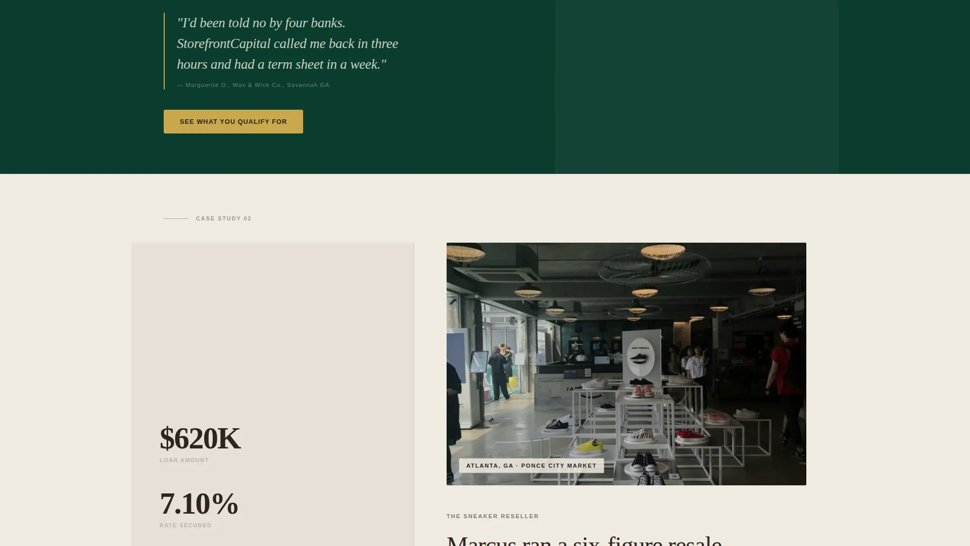 Commanding Retail Experience Landing Page Template