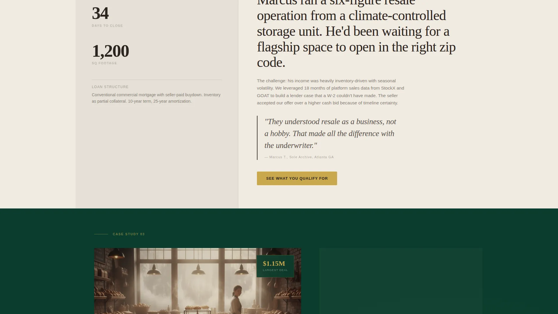Commanding Retail Experience Landing Page Template