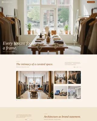 Retail Space Photography Landing Page Template