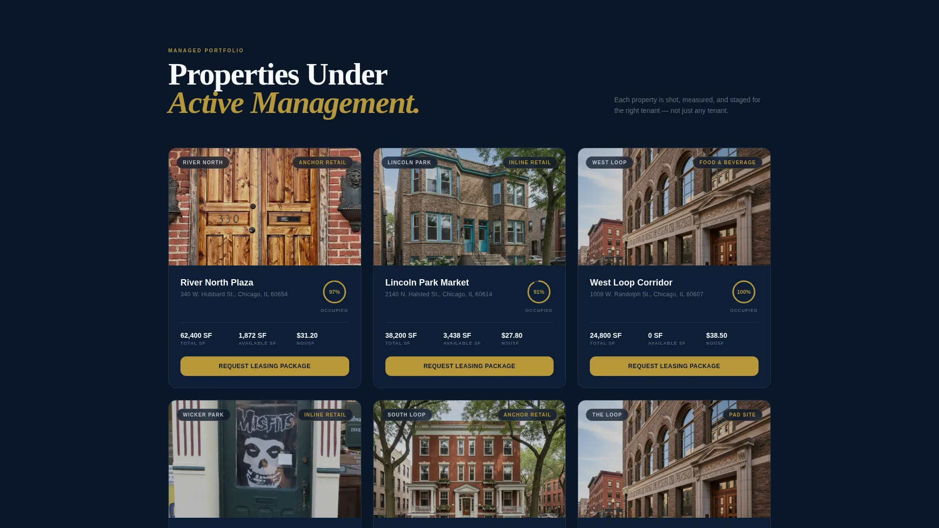 Executive Retail Landing Page Template