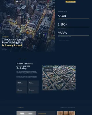 Elite Retail Space Brokerage Landing Page Template