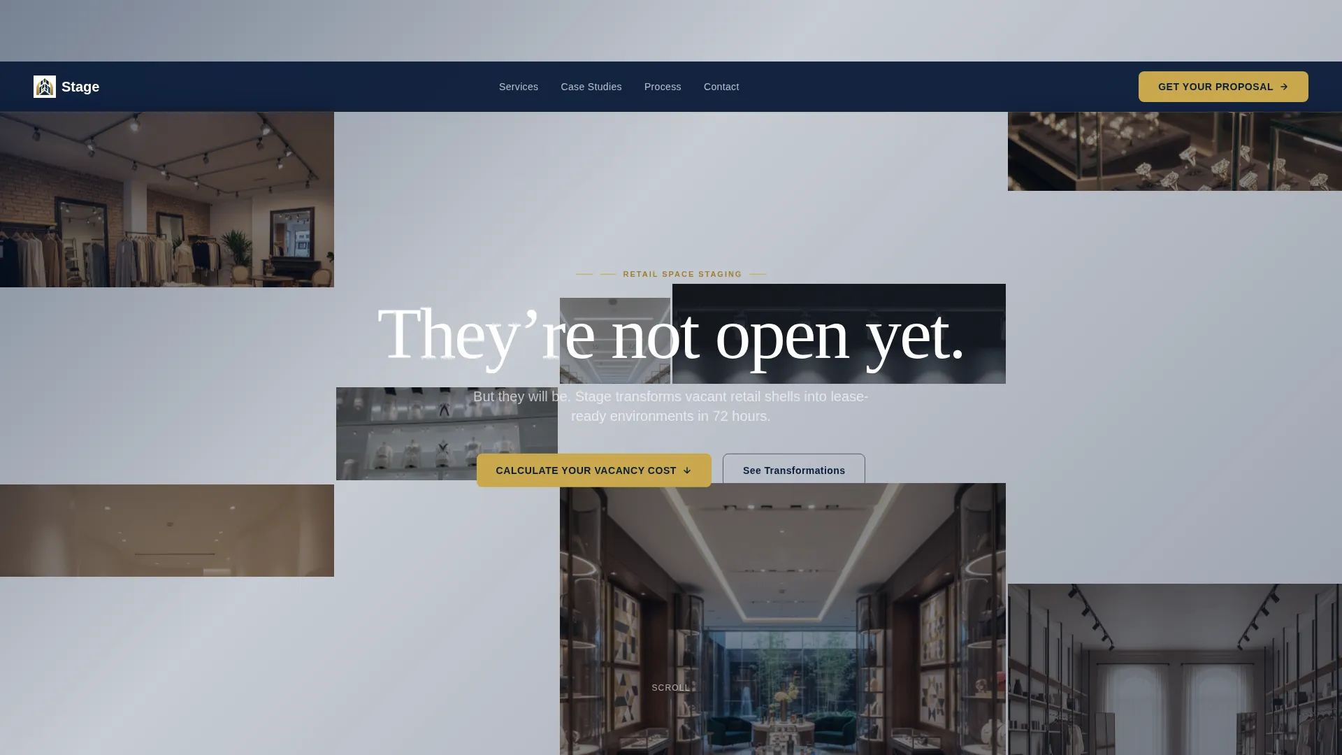 Retail Space Staging Landing Page Template