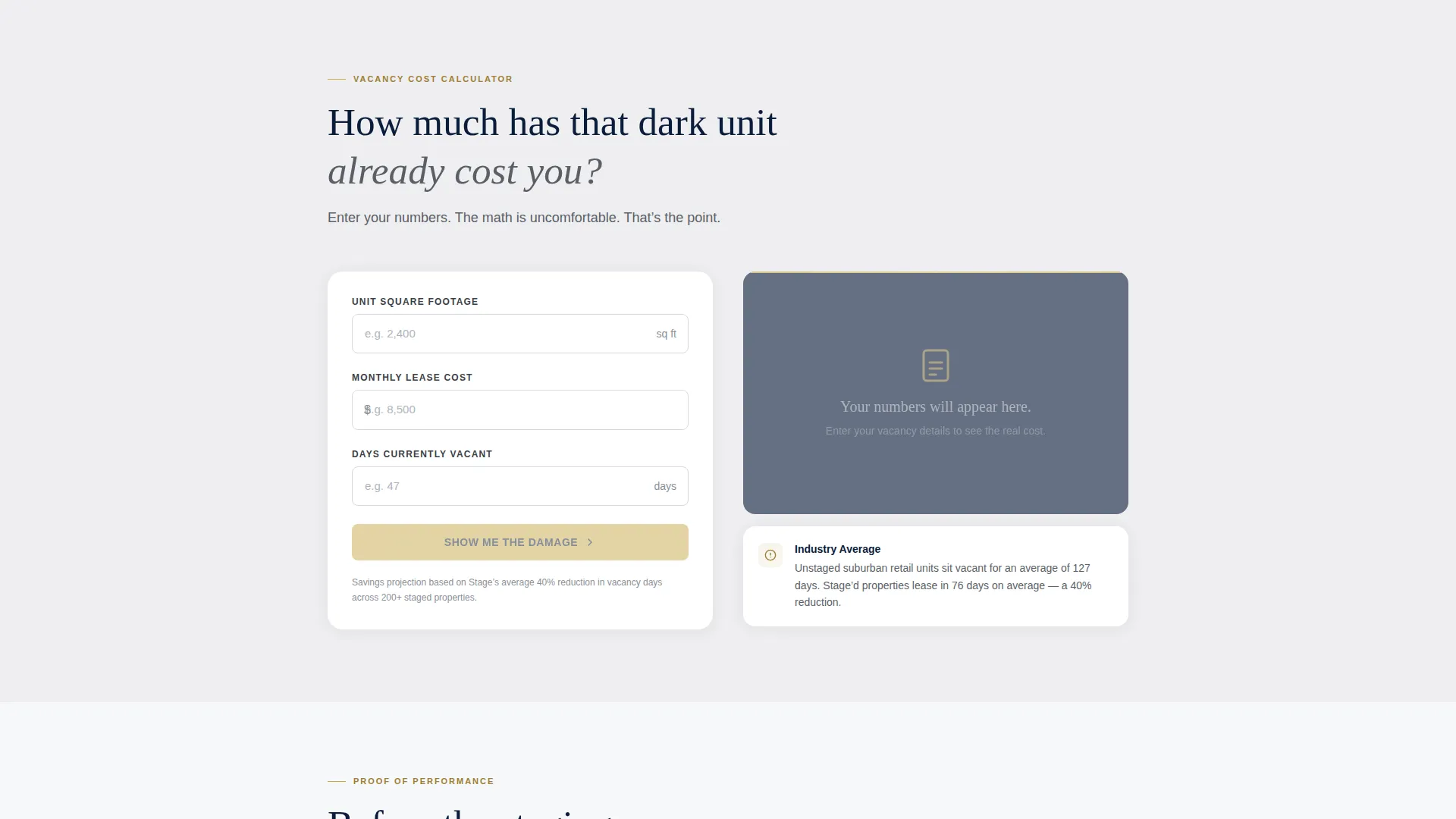 Retail Space Staging Landing Page Template