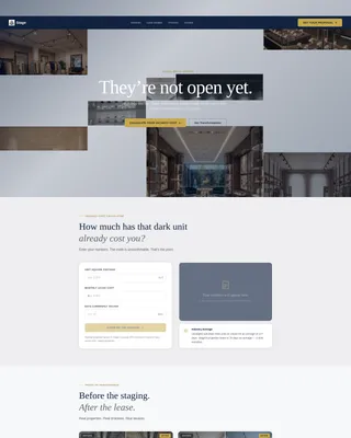 Retail Space Staging Landing Page Template