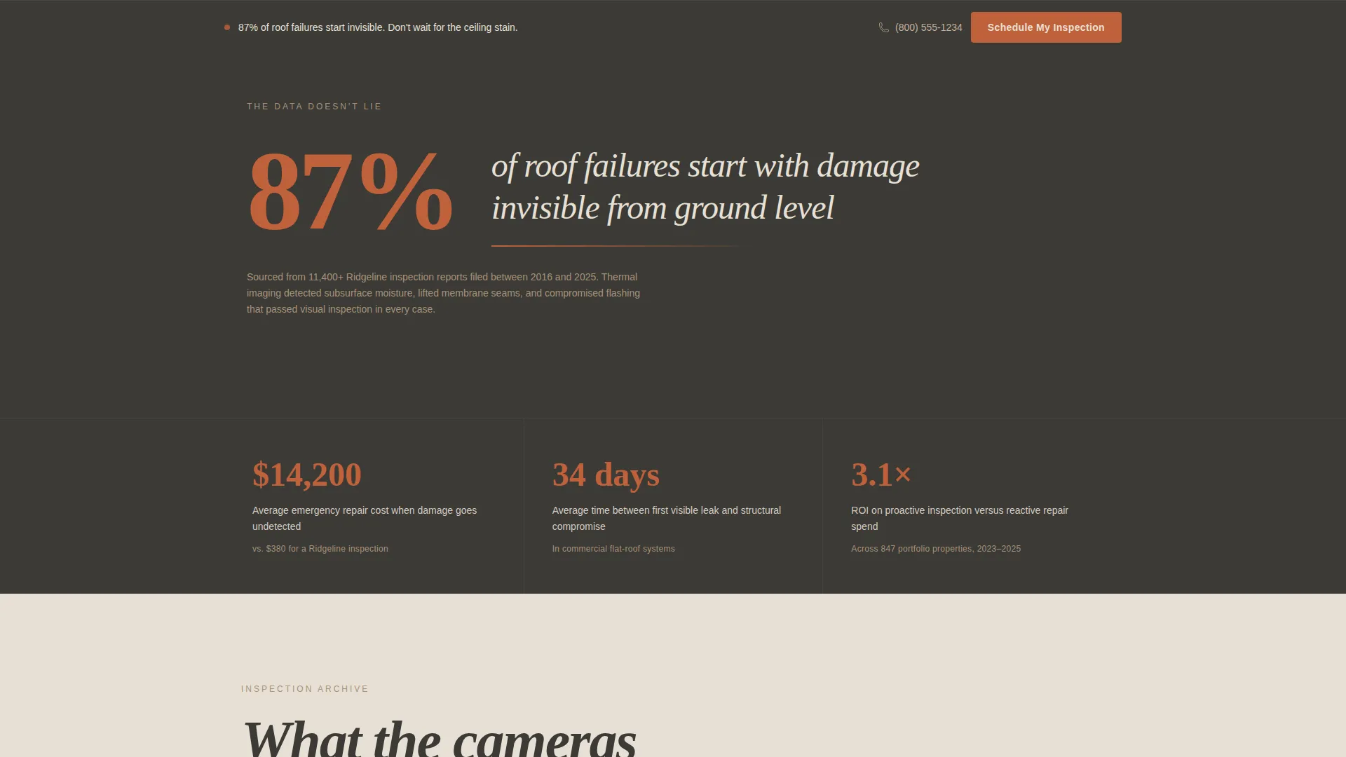 Roof Inspection Landing Page Template