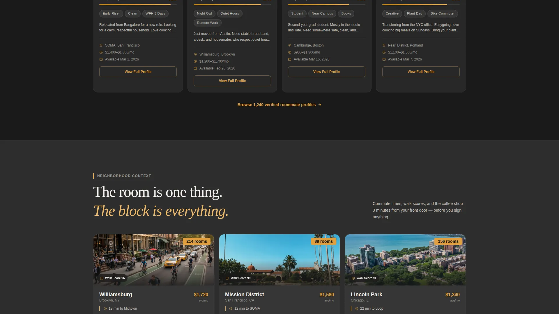 Room Rental & Roommate Landing Page Template