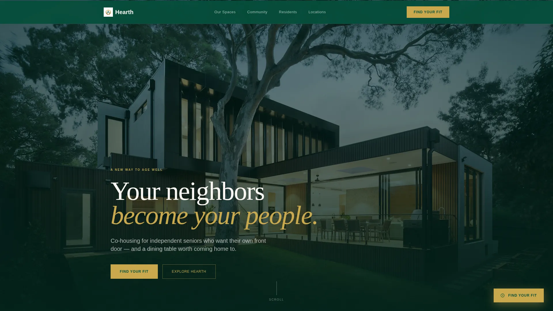 Senior Co-Housing Community Landing Page Template