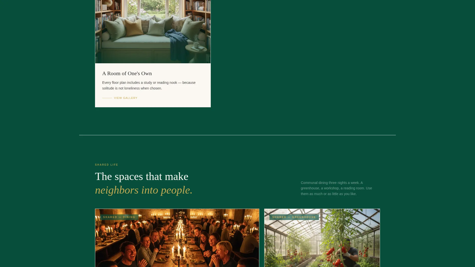 Senior Co-Housing Community Landing Page Template