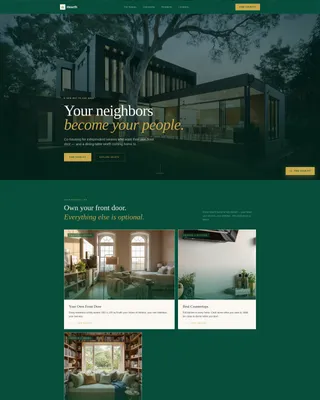 Senior Co-Housing Community Landing Page Template