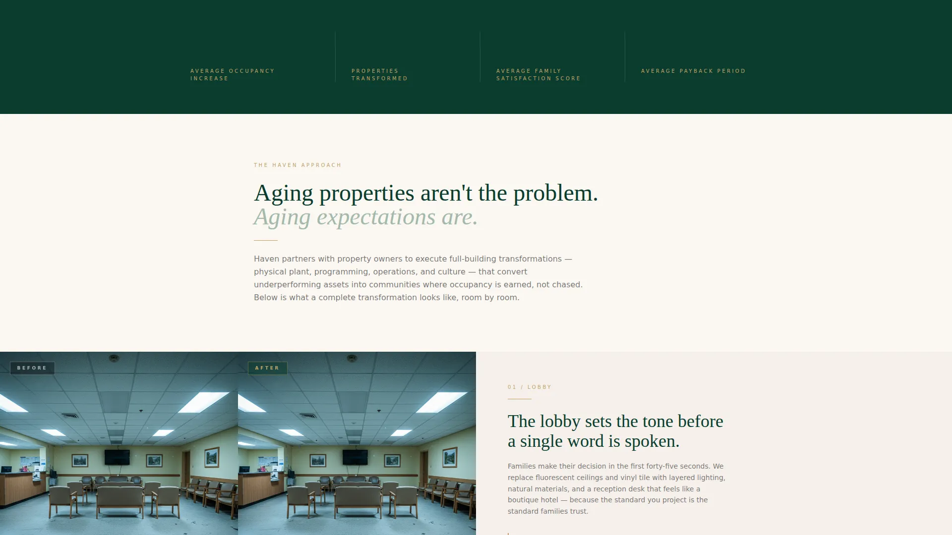 Senior Living Management Landing Page Template
