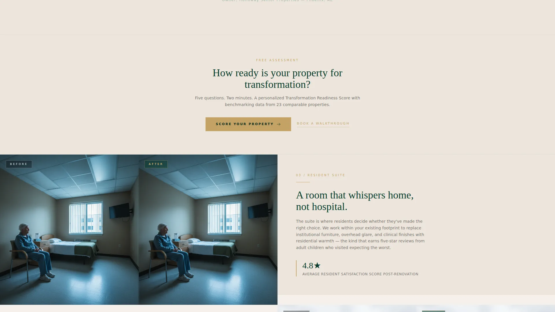 Senior Living Management Landing Page Template