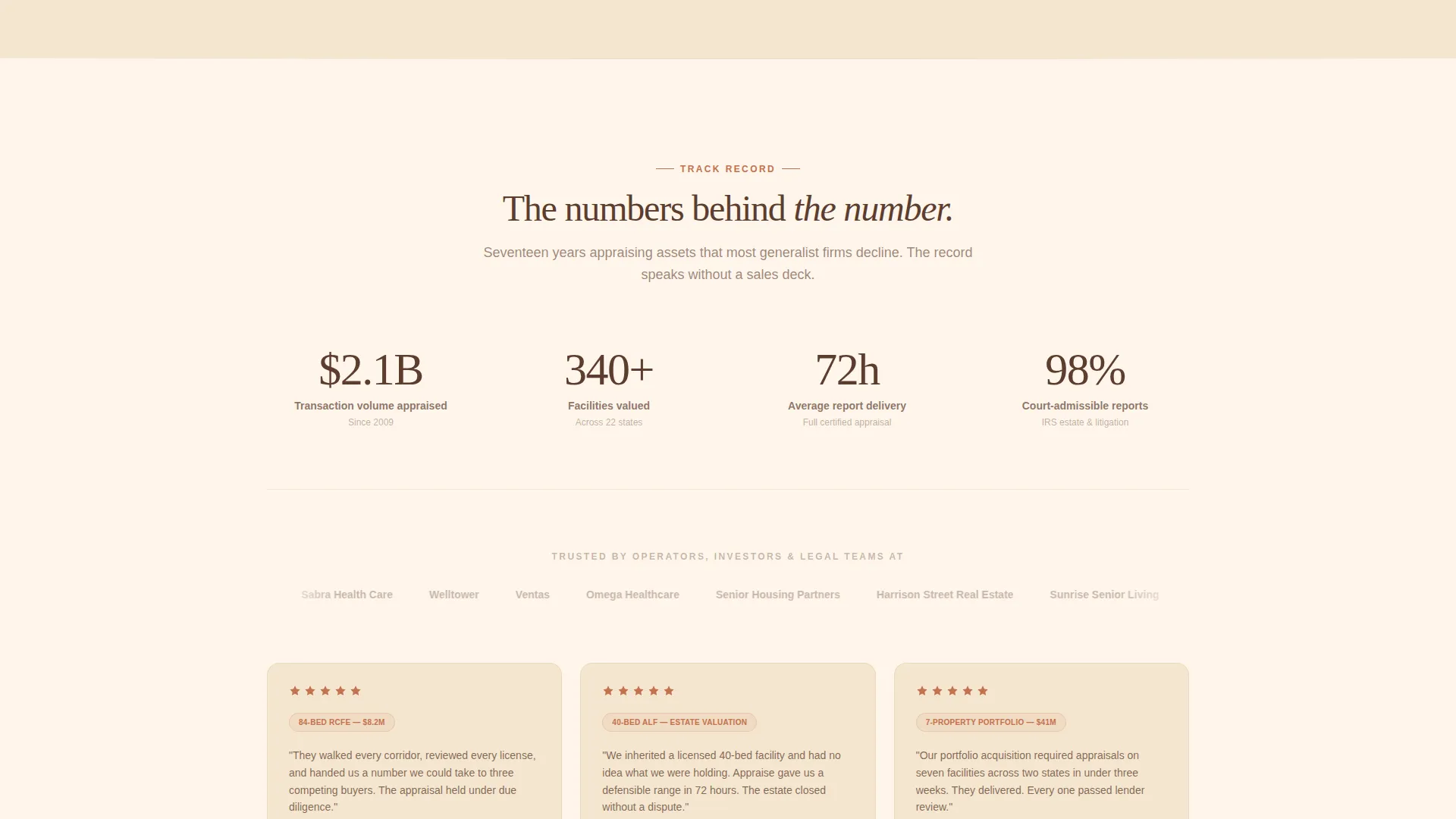 Senior Living Appraisal Landing Page Template