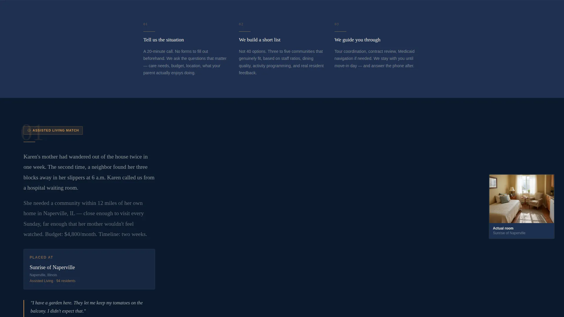 Senior Living Marketplace Landing Page Template