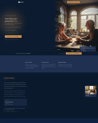 Senior Living Marketplace Landing Page Template