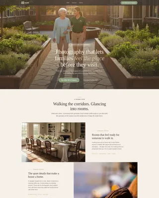 Senior Living Photography Landing Page Template