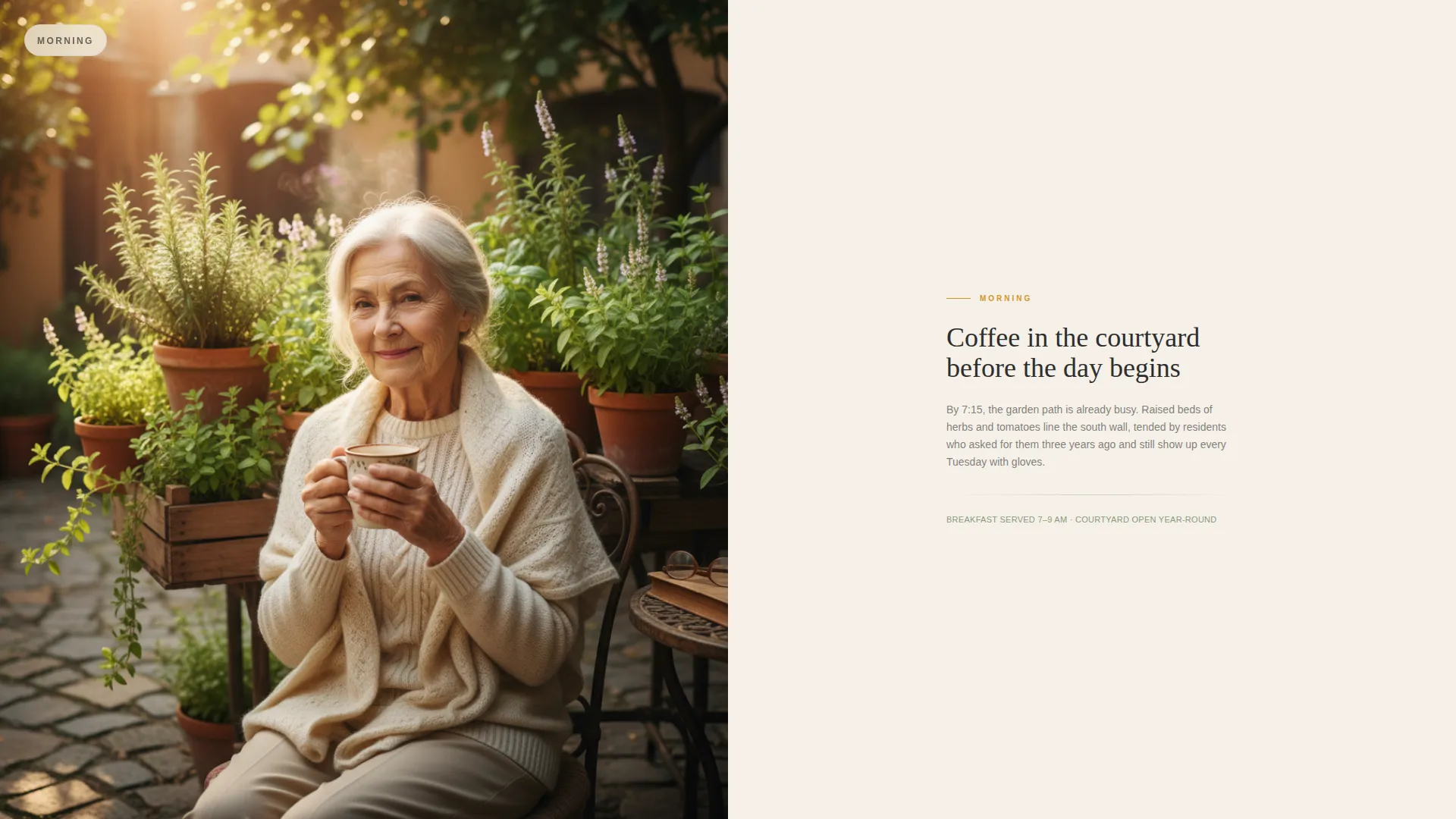 Senior Living Property Management Landing Page