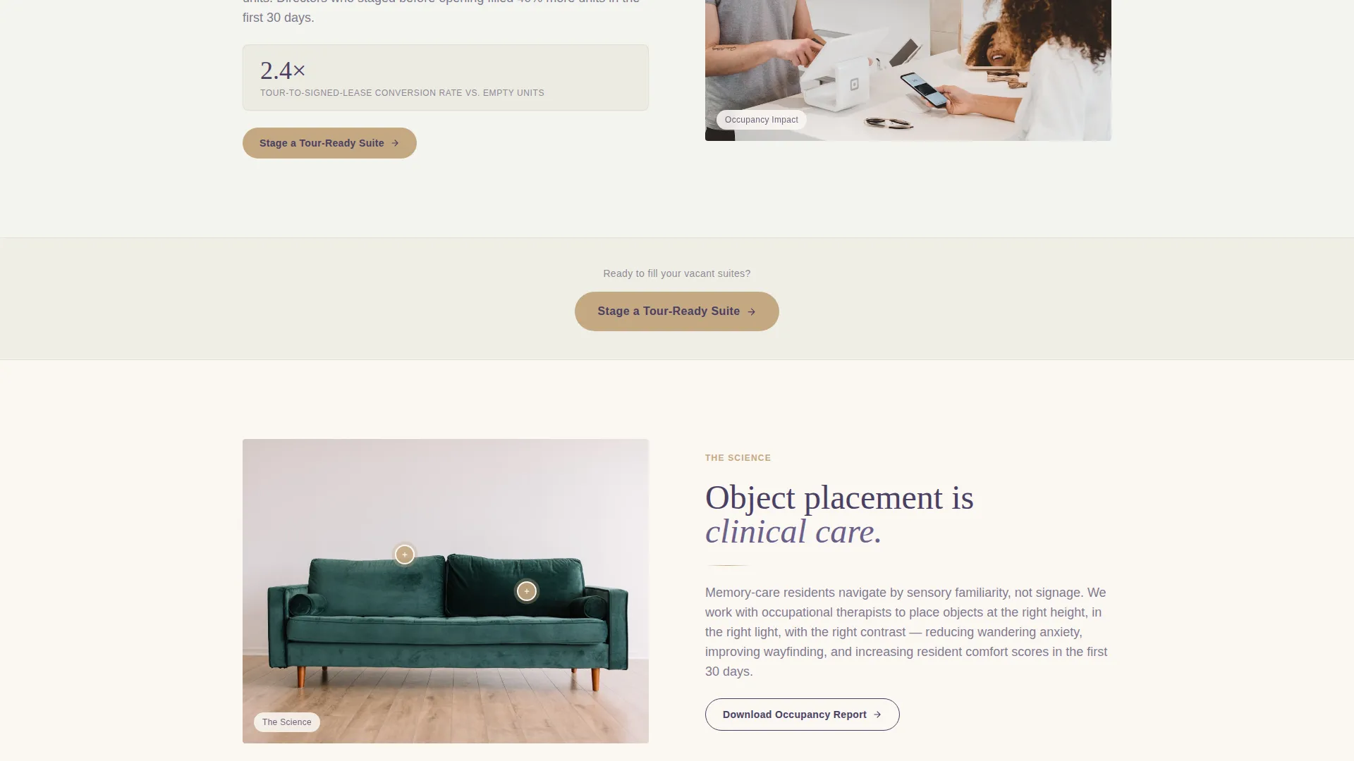 Senior Living Staging Landing Page Template