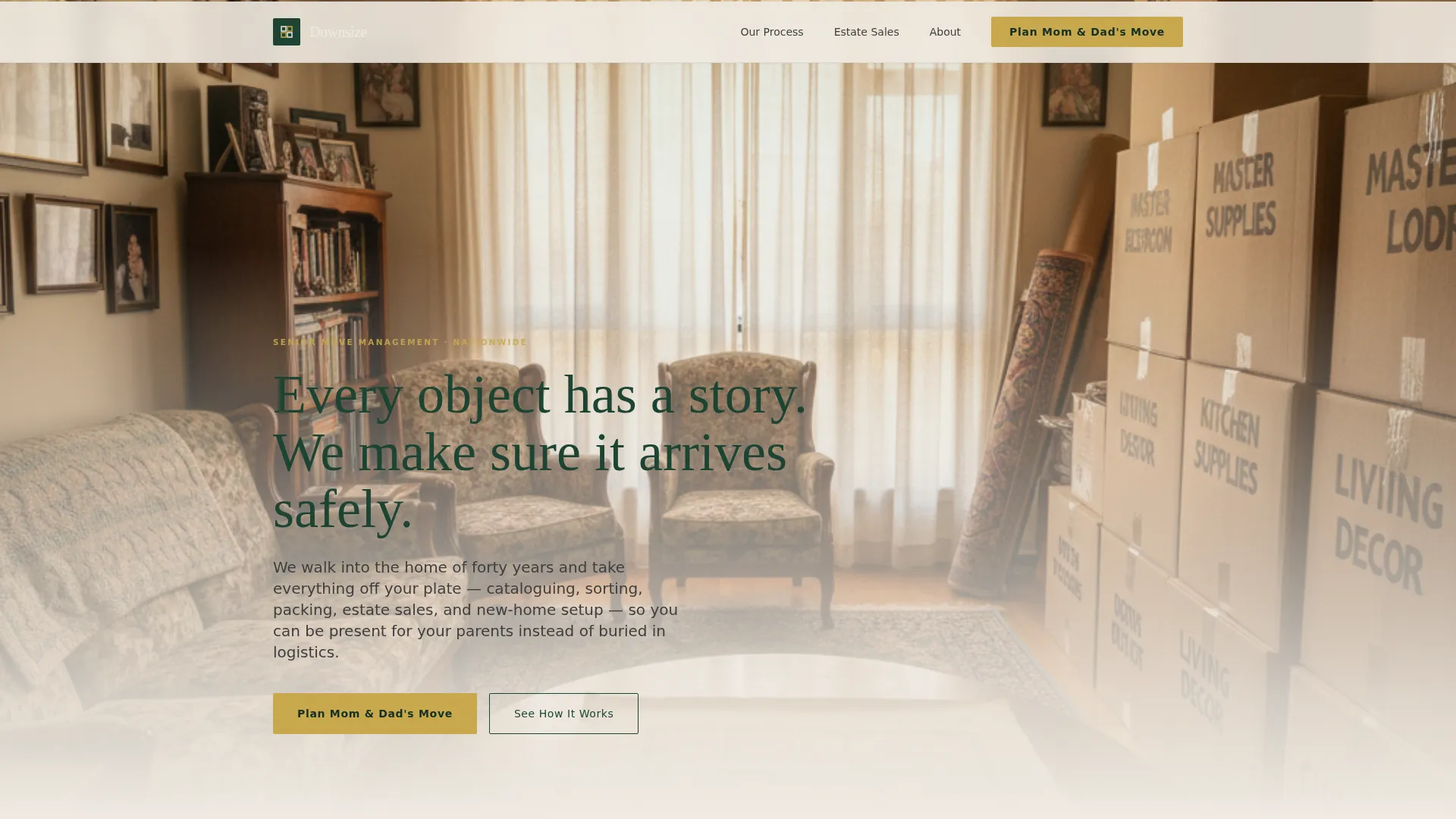 Senior Move Manager Landing Page Template