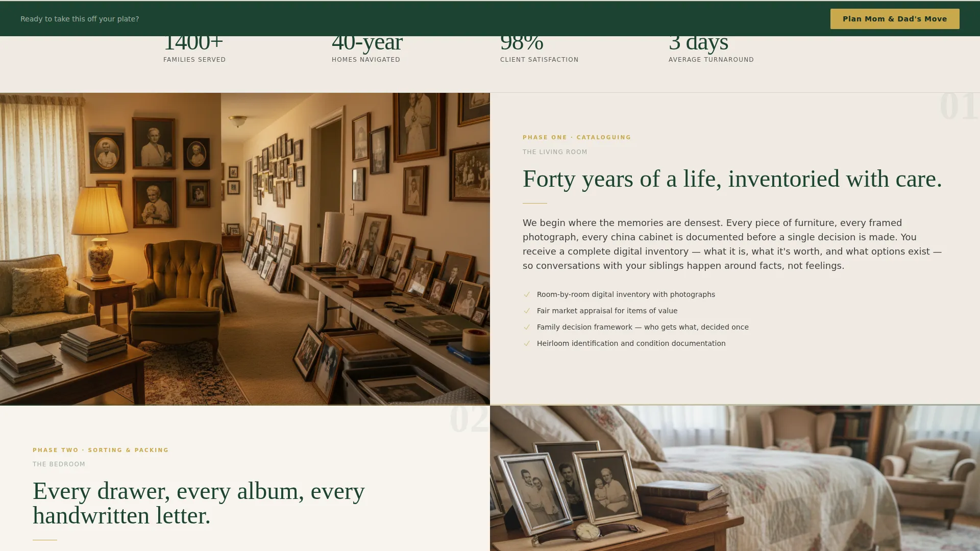 Senior Move Manager Landing Page Template
