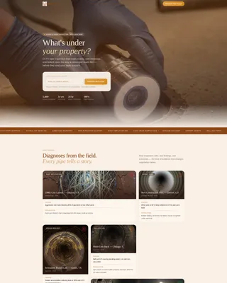 Sewer Inspection Landing Page Template