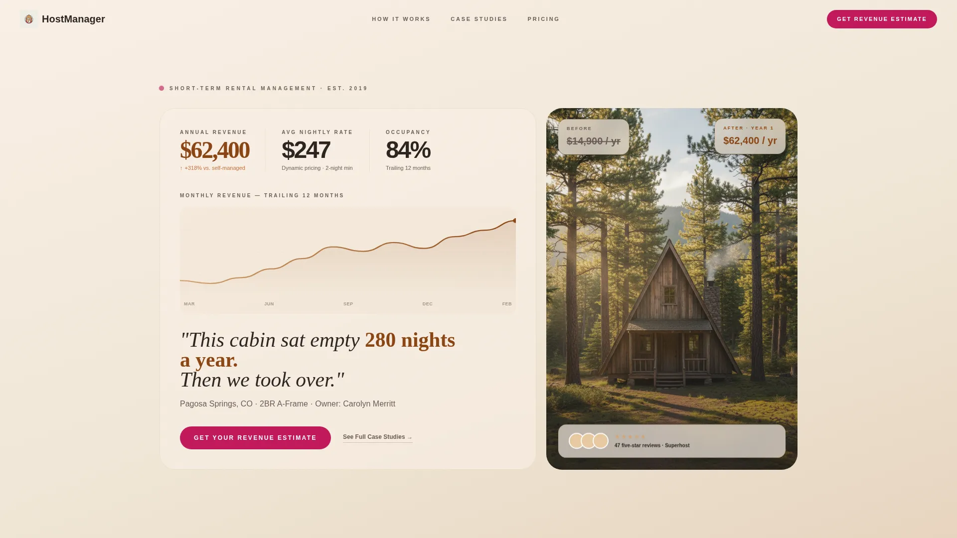 Short-Term Rental Management Landing Page Template