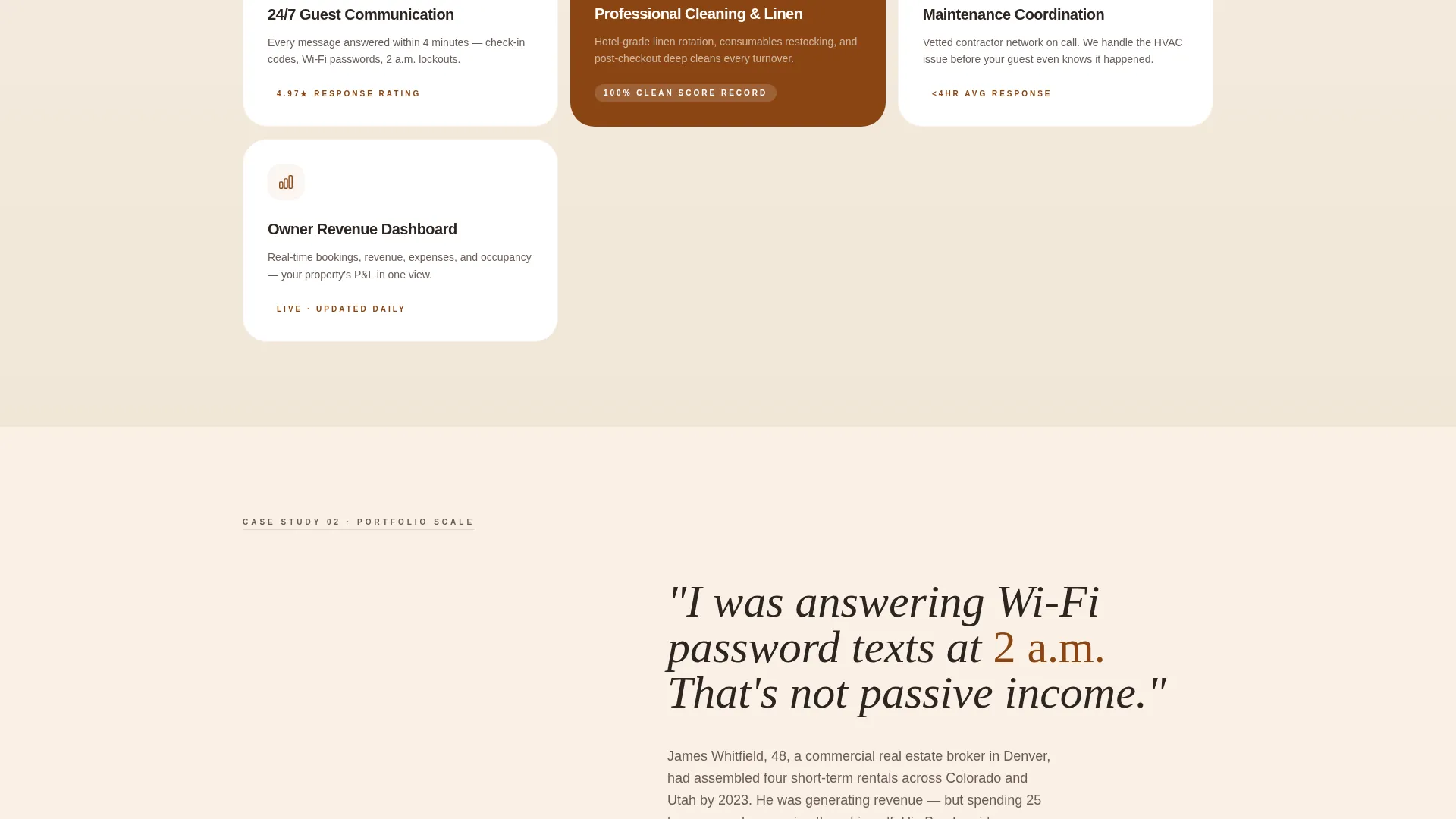 Short-Term Rental Management Landing Page Template