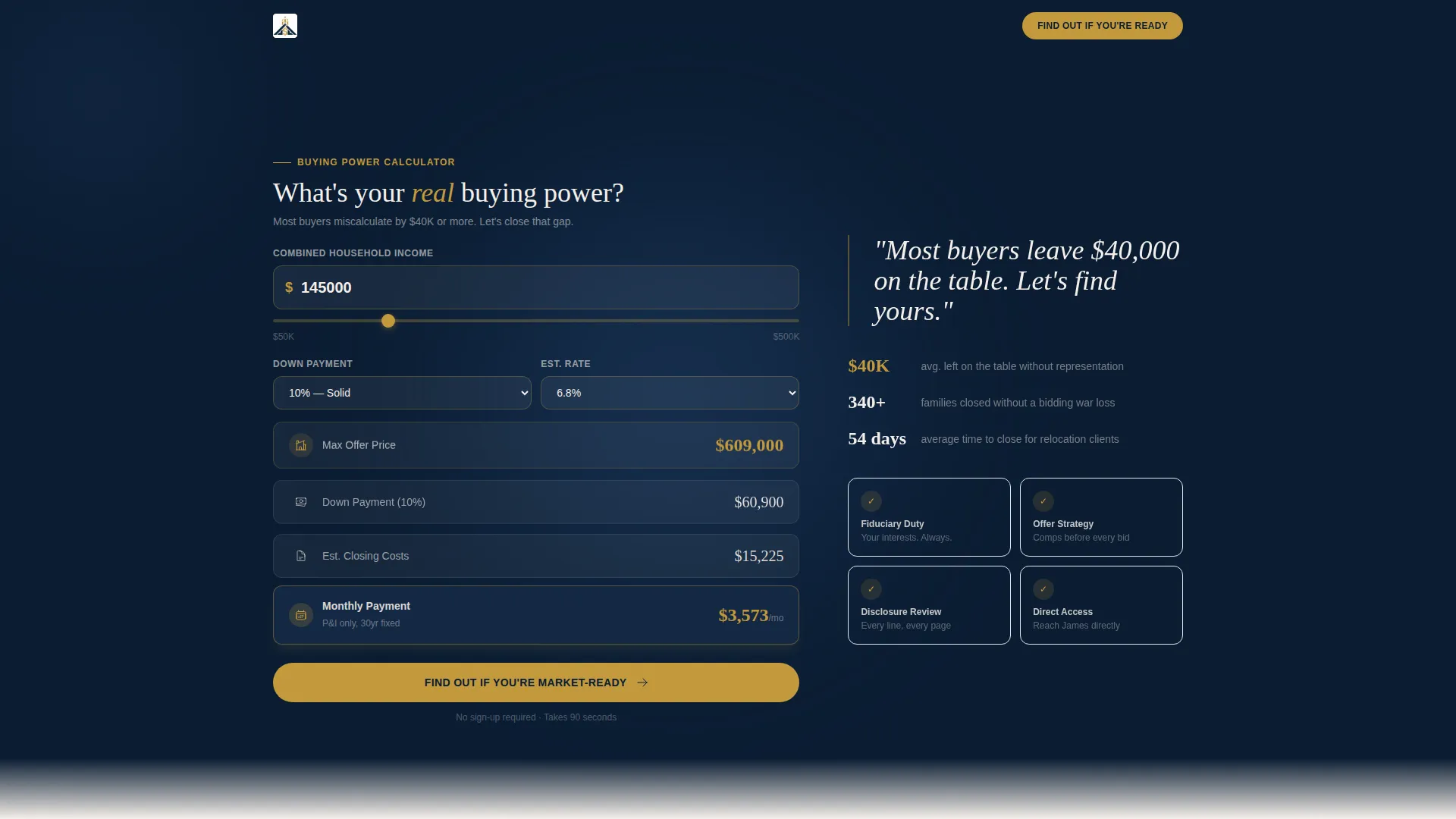Buyer's Agent Landing Page Template