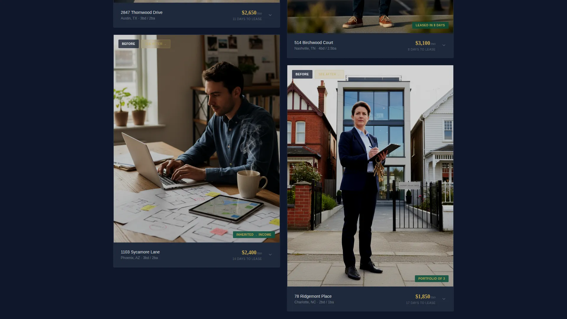 Property Management Landing Page Template