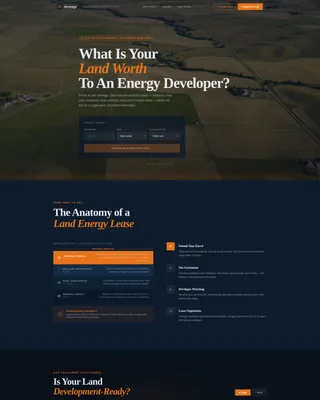 Land Brokerage Landing Page Template for Energy Leases
