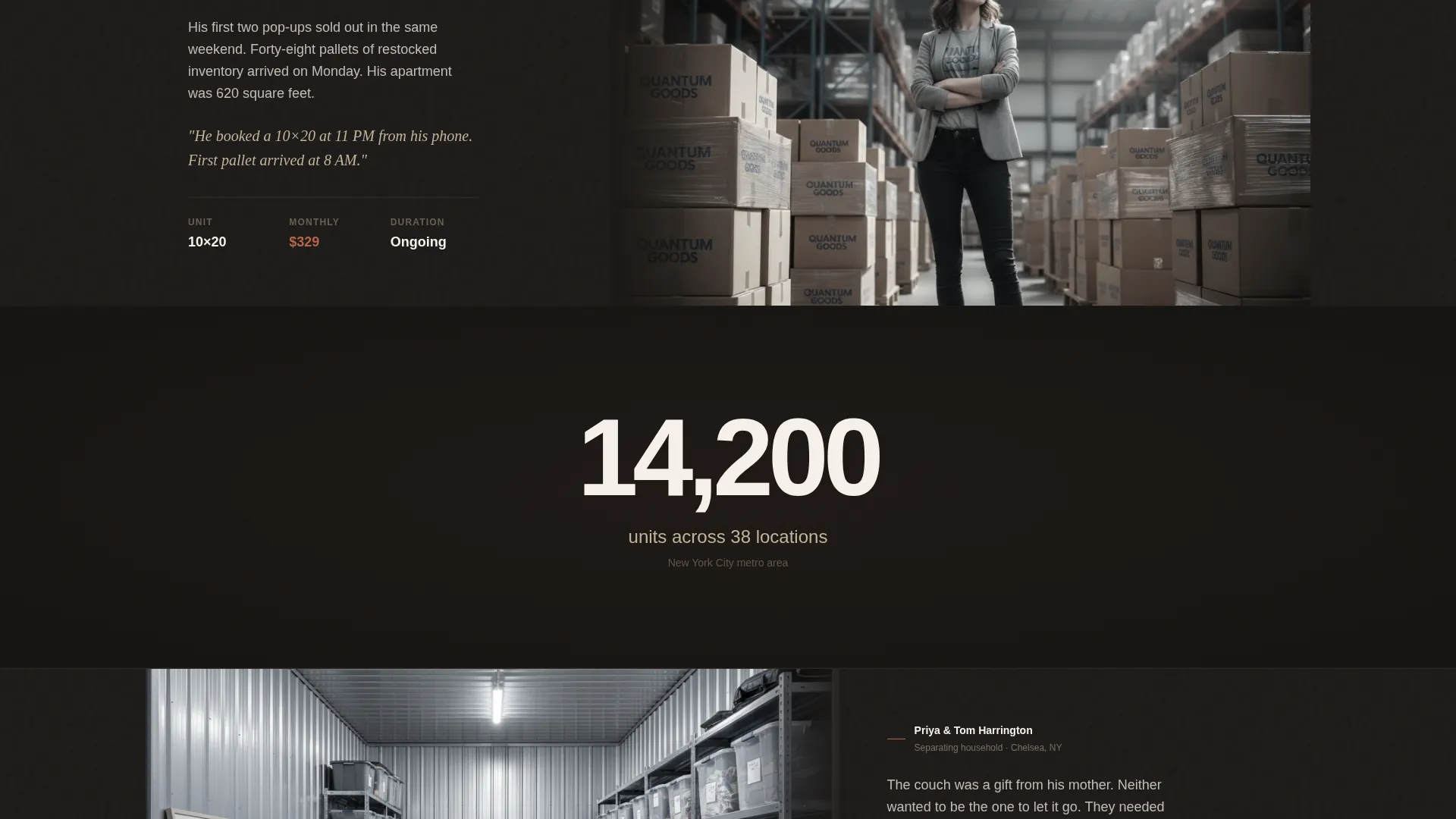 Storage Unit Rental Landing Page Template